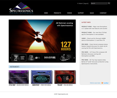 Spectrasonics Website 2011